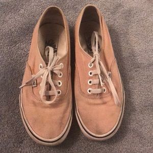 light pink vans, size 6.5 women 5 men